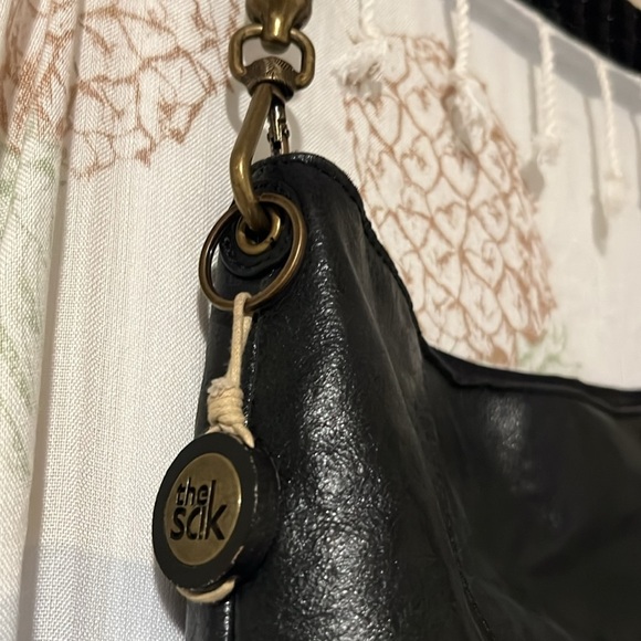 The SAK Indio Hobo Black Genuine Leather Braided Strap Shoulder Bag - Picture 8 of 10